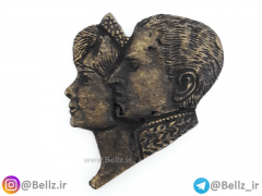 دیوارکوب برنجی محمدرضا و فرح پهلوی