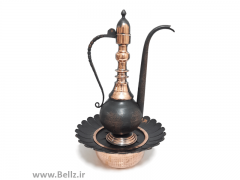 آفتابه لگن نقش دار مسی (طرح ۲)