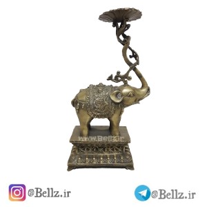 مجسمه و جاشمعی فیل برنزی