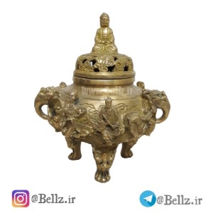 قندان برنزی نقش برجسته