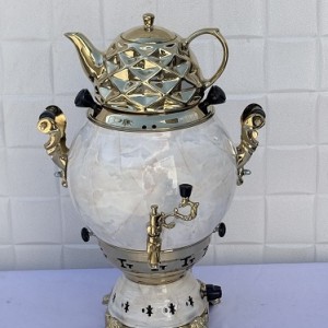 سماور پرنس 6 لیتری بدون تنوره مدل سنگی (طرح 1)