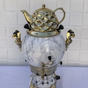 سماور پرنس 6 لیتری بدون تنوره مدل سنگی (طرح 4)
