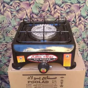 اجاق گاز تک شعله لعابی مارک پولاد (1f) کاربردی و جمع و جور