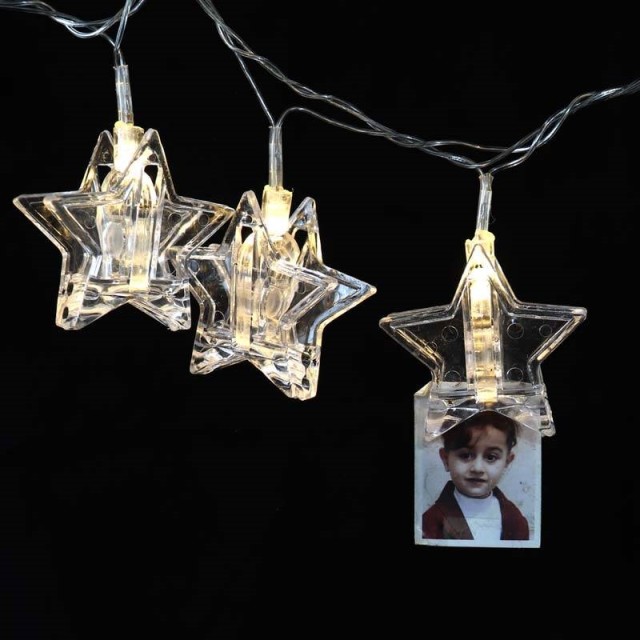 ریسه گیره دار طرح ستاره کوچک آفتابی طول 4 متر