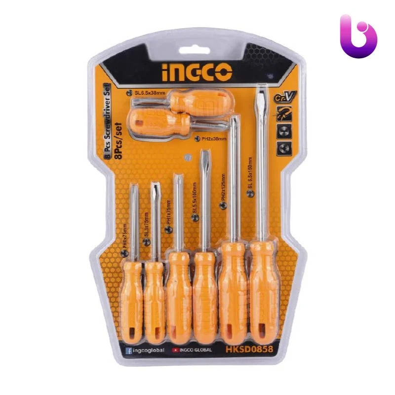 ست پیچ گوشتی ۸ عددی اینکو Ingco HKSD0858