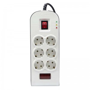 محافظ برق صوتی تصویری 6 خانه ارت دار پارت الکتریک با کابل 1٫8 متری PE8794