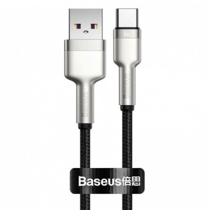 کابل کوتاه تایپ سی فست شارژ Baseus Cafule Series Metal CAKF000001 6A 66W 25cm