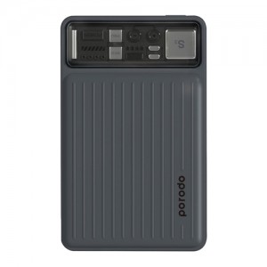 پاوربانک 10000 پرودو Porodo Slim Power Bank PD-PBFCH029 توان 22.5 وات و کابل متصل