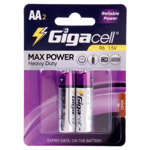 باتری دوتایی قلمی گیگاسل Max Power Heavy Duty R6