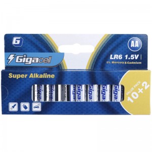 باتری دوتایی نیم قلمی Gigacell Ultra Heavy Duty R03 1.5V AAA بسته 20 عددی شرینک