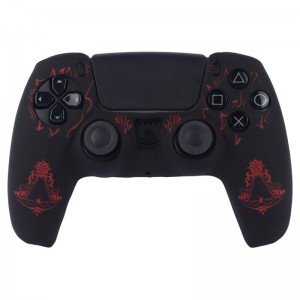 روکش دسته بازی PS5 طرح Assassins Creed Logo مشکی قرمز