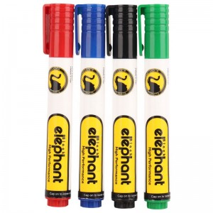 ماژیک وایت برد بلک الفنت نوک تخت رنگی Black Elephant بسته 12 عددی