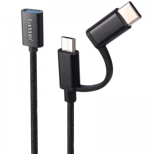 تبدیل USB OTG به MicroUSB / Type-C ارلدام ET-OT84