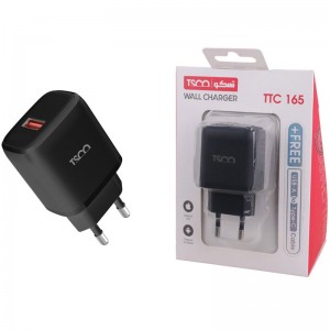 شارژر دیواری فست شارژ TSCO TTC 65 QC3.0 PD 3A 20W + کابل تایپ سی