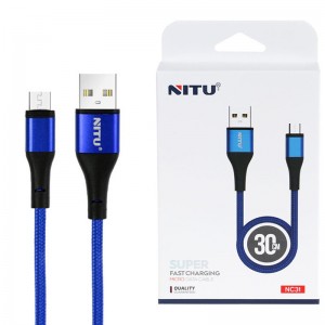 کابل کوتاه میکرو یو اس بی فست شارژ Nitu NC31 2.4A 30cm