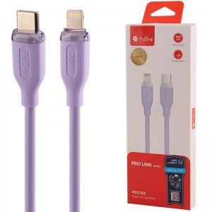 کابل تایپ سی به لایتنینگ فست شارژ 30 وات پرووان PCC122 طول 1 متر