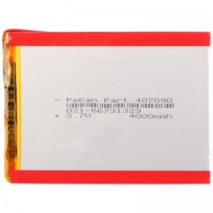 باتری لیتیوم 4000mAh 40*70*90mm 407090 بسته 10 عددی