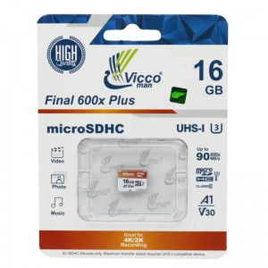 رم میکرو 64 گیگ ویکومن Vicco Man Final 600x Plus U3 V30 A1 90MB/s