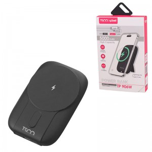 پاور بانک بی سیم فست شارژ تسکو TP 906W QC3.0 PD 22.5W ظرفیت 5000 میلی آمپر ساعت
