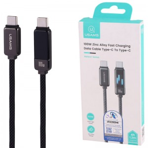 کابل دو سر تایپ سی فست شارژ 100 وات یوسامز US-SJ744 طول 1.2 متر