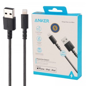 کابل لایتنینگ فست شارژ انکر A8012H طول 0.9 متر