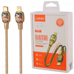 کابل تایپ سی به لایتنینگ فست شارژ 30 وات الدینیو LC881i طول 1 متر