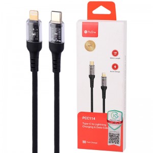 کابل تایپ سی به لایتنینگ فست شارژ 20 وات پرووان PCC114 طول 1 متر