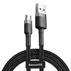 کابل میکرو یو اس بی فست شارژ Baseus Cafule CAMKLF-A 2.4A 50cm