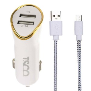 شارژر فندکی TSCO TCG 31 + کابل میکرو یو اس بی