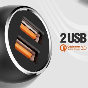 شارژر فندکی فست شارژ Ldnio C503Q 3A QC3.0 PD 36W + کابل میکرو یو اس بی