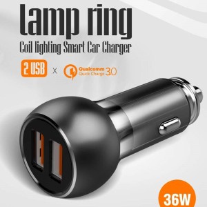 شارژر فندکی فست شارژ Ldnio C503Q 3A QC3.0 PD 36W + کابل میکرو یو اس بی