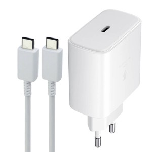 شارژر دیواری فست شارژ Samsung Note 20 EP-TA845 3A PD 45W Type-C + کابل تبدیل تایپ سی