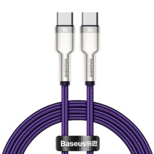 کابل تبدیل Baseus Cafule Series Metal CATJK-C Type-C to Type-C 5A QC3.0 PD 100W 1m