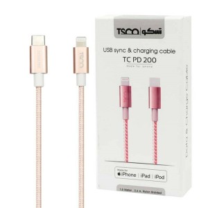 کابل تبدیل فست شارژ TSCO TC PD200 Type-C to Lightning 2.4A 1.5m