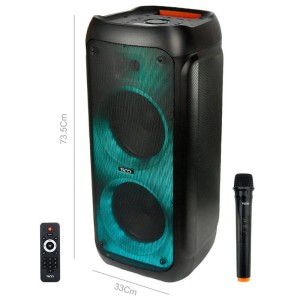 اسپیکر چمدانی بلوتوثی رم و فلش خور TSCO TS 2081 + میکروفون و ریموت کنترل
