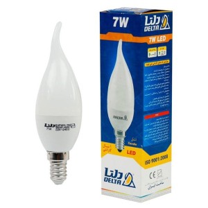 لامپ شمعی LED شمعی مات دلتا Delta E14 7W
