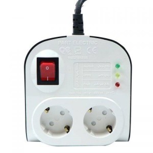 محافظ برق صوتی تصویری ۲ خانه ارت دار پارت الکتریک PE8790 با کابل ۵ متری