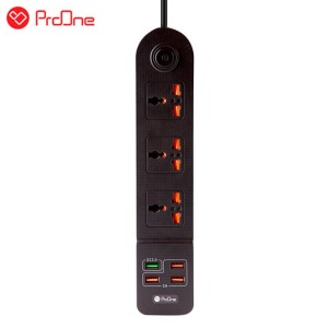 چند راهی ۳ خانه برق پرووان SKT01 با کابل ۲ متری + شارژر USB