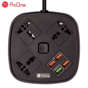 چند راهی ۳ خانه برق پرووان SKT02 با کابل ۲ متری + شارژر USB