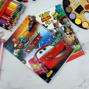 دفتر نقاشی سیمی ۴۰ برگ طرح کارتونی پسرانه نهال آلما کد ۷۴۷۲