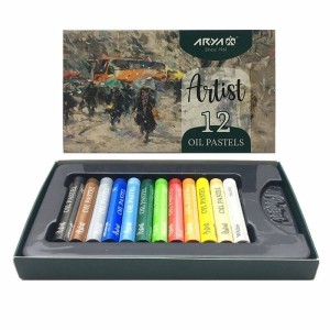 مداد شمعی ۱۲ رنگ آریا Arya Artist 2601