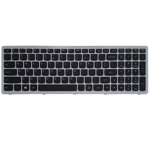 کیبورد لپ تاپ لنوو Lenovo IdeaPad Z510 -Z500 با فریم نقره ای – مشکی