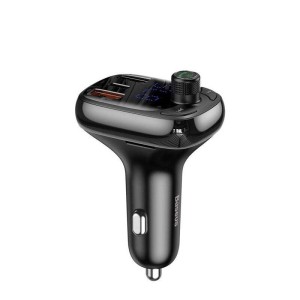 شارژر فندکی + FM Player بلوتوثی Baseus T-Typed QC4 CCTM-B01