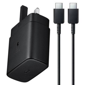 شارژر دیواری فست شارژ Samsung EP-TA845XBEGCN 3A PD 45W Type-C + کابل تبدیل تایپ سی