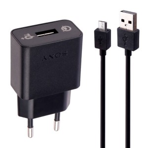 شارژر دیواری فست شارژ Sony AC-0051-EU 2.7A + کابل میکرو یو اس بی