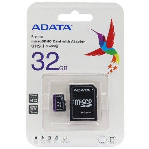 رم میکرو ۳۲ گیگ ای دیتا ADATA Premier C10 U1 80MB/s + خشاب