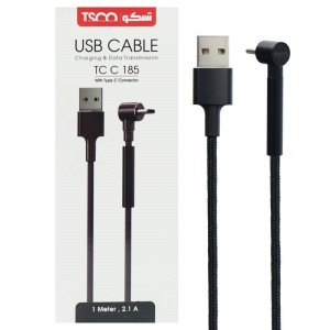 کابل تایپ سی TSCO TC C185 2.1A 1m یکسر L