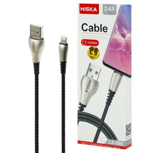 کابل آیفونی فست شارژ Hiska LX-288 2.4A 1m