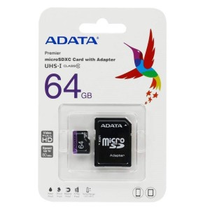 رم میکرو ۶۴ گیگ ای دیتا Adata Premier U1 C10 80MB/s + خشاب