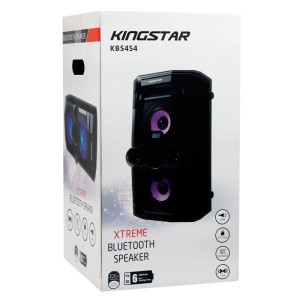 اسپیکر چمدانی بلوتوثی رم و فلش خور KingStar KBS454 + ریموت کنترل